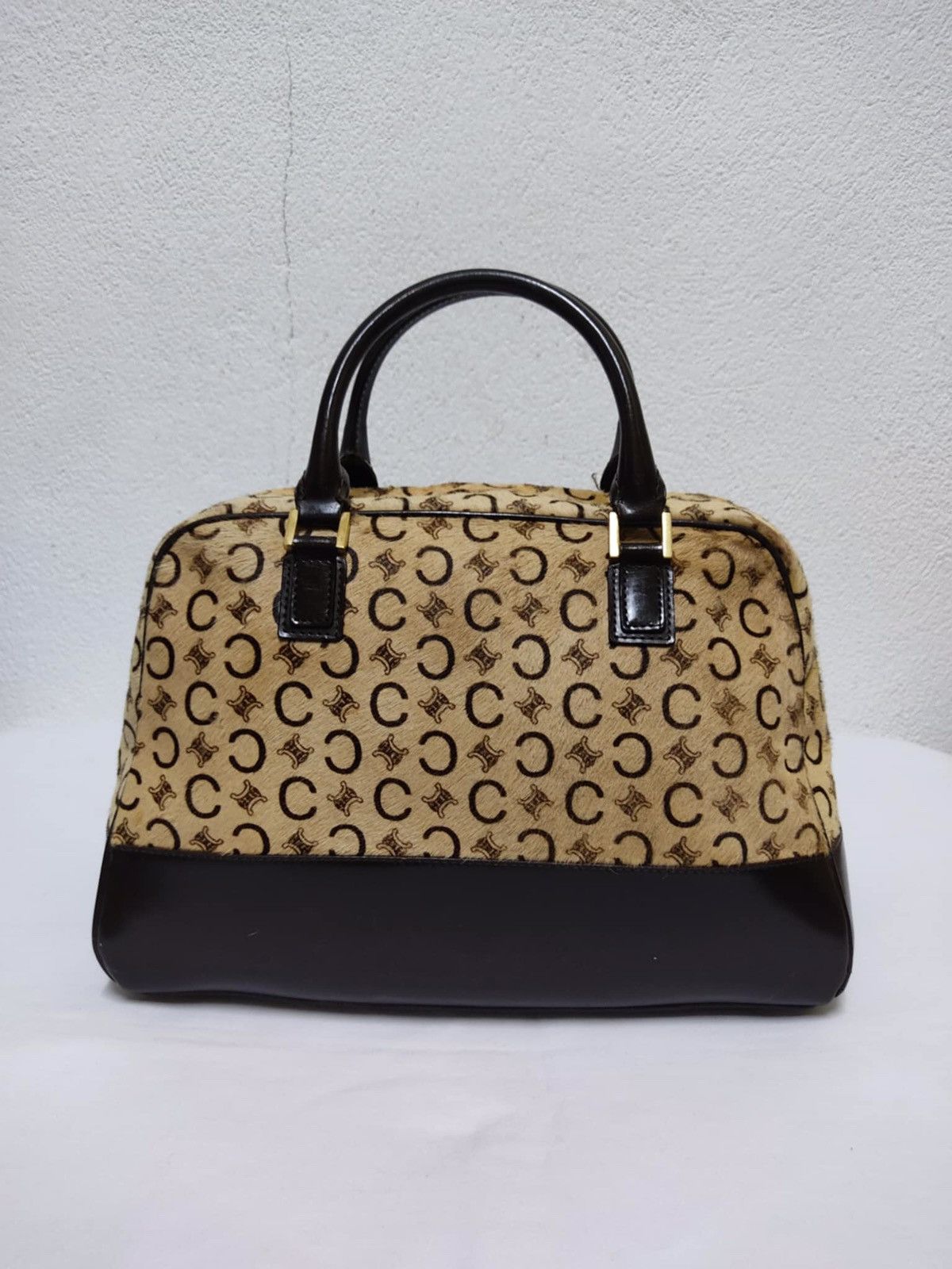 Celine × Vintage VINTAGE CELINE Bowling Bag In Printed Goatskin Brown Size ONE SIZE - 5 Thumbnail