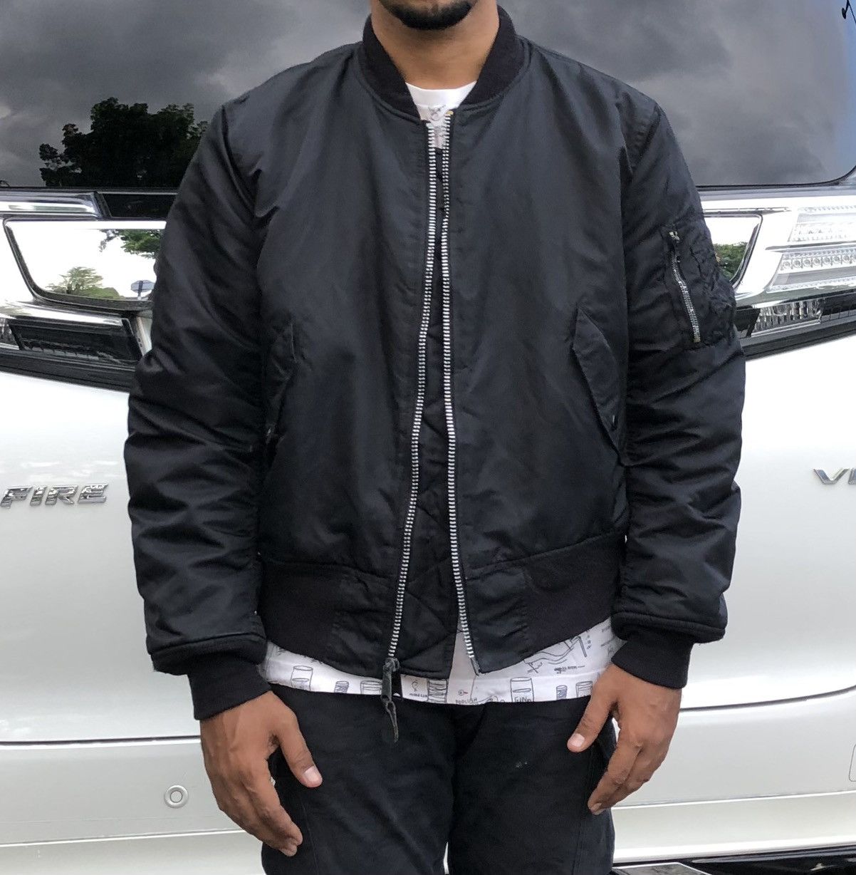 Alpha Industries Vintage MA-1 (USAF) Flyer's Intermediate Bomber Jacket Size US M / EU 48-50 / 2 - 20 Thumbnail