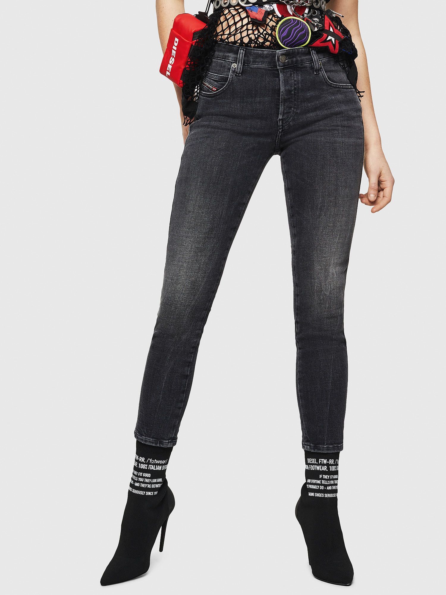 Diesel BABHILA 081AH W26/L32 Grey Button-Fly Jeans 63665 Size 26" / US 2 / IT 38 - 1 Thumbnail