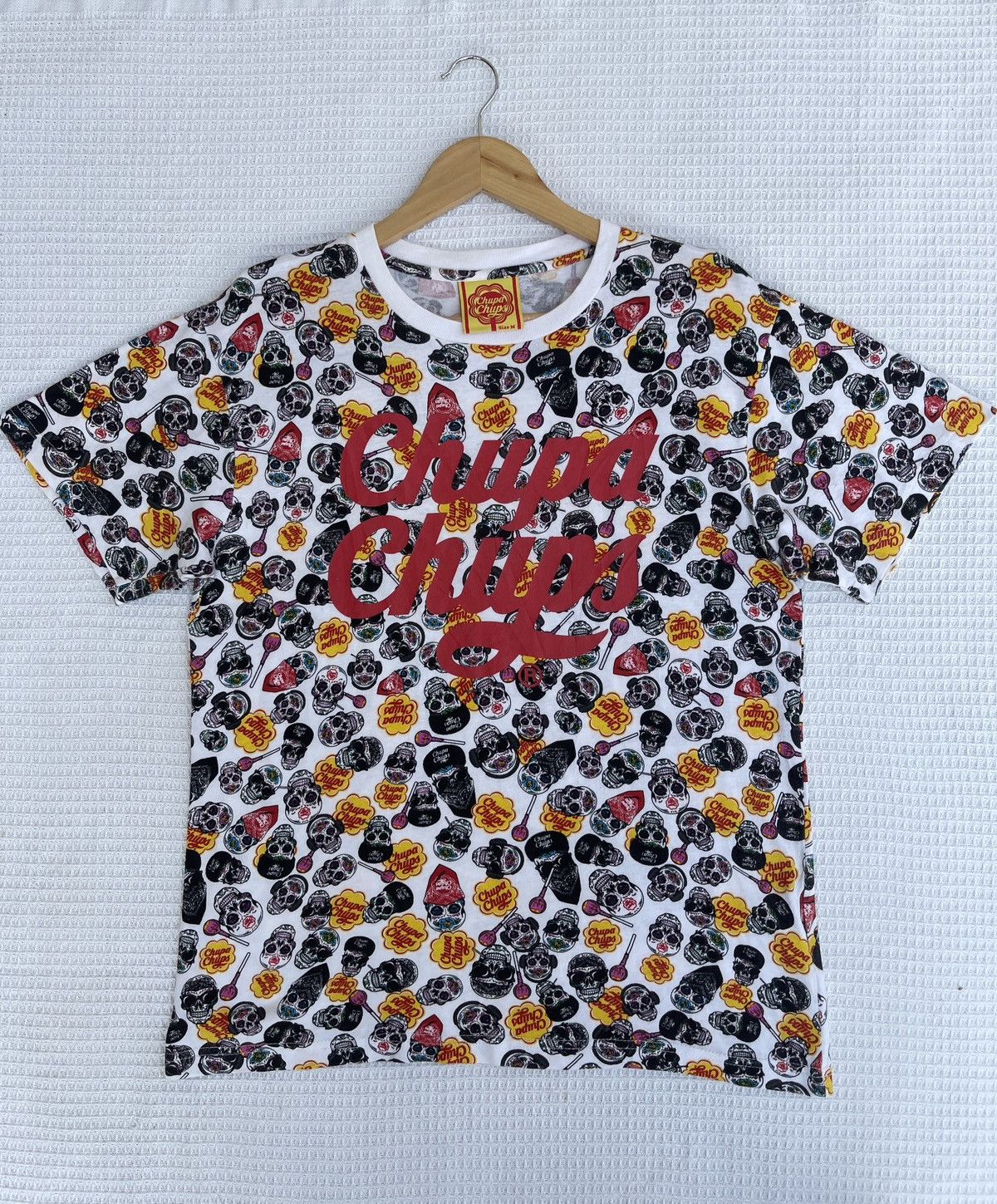 Vintage Last Drop🔥Chupa Chups Skull Lolipops Snack Promo Graphic Tee Size US M / EU 48-50 / 2 - 10 Thumbnail