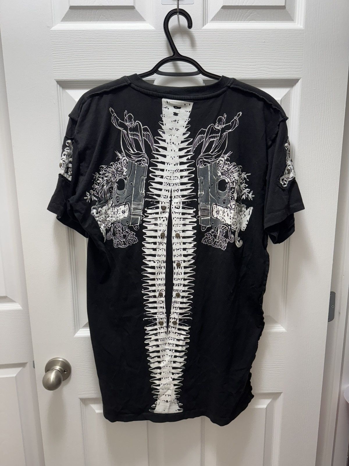 Affliction Affliction Black Label Y2K Gun Avant Garde T-Shirt Size US XL / EU 56 / 4 - 1 Thumbnail