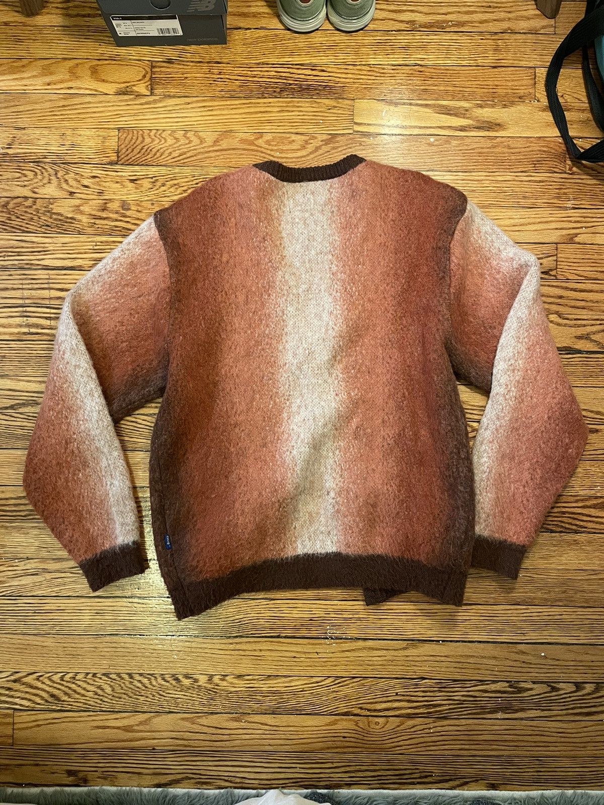 トップス Awake NY Mohair ombre striped cardigan M Awake MOHAIR OMBRE STRIPED CARDIGAN Orange | BSTN Store