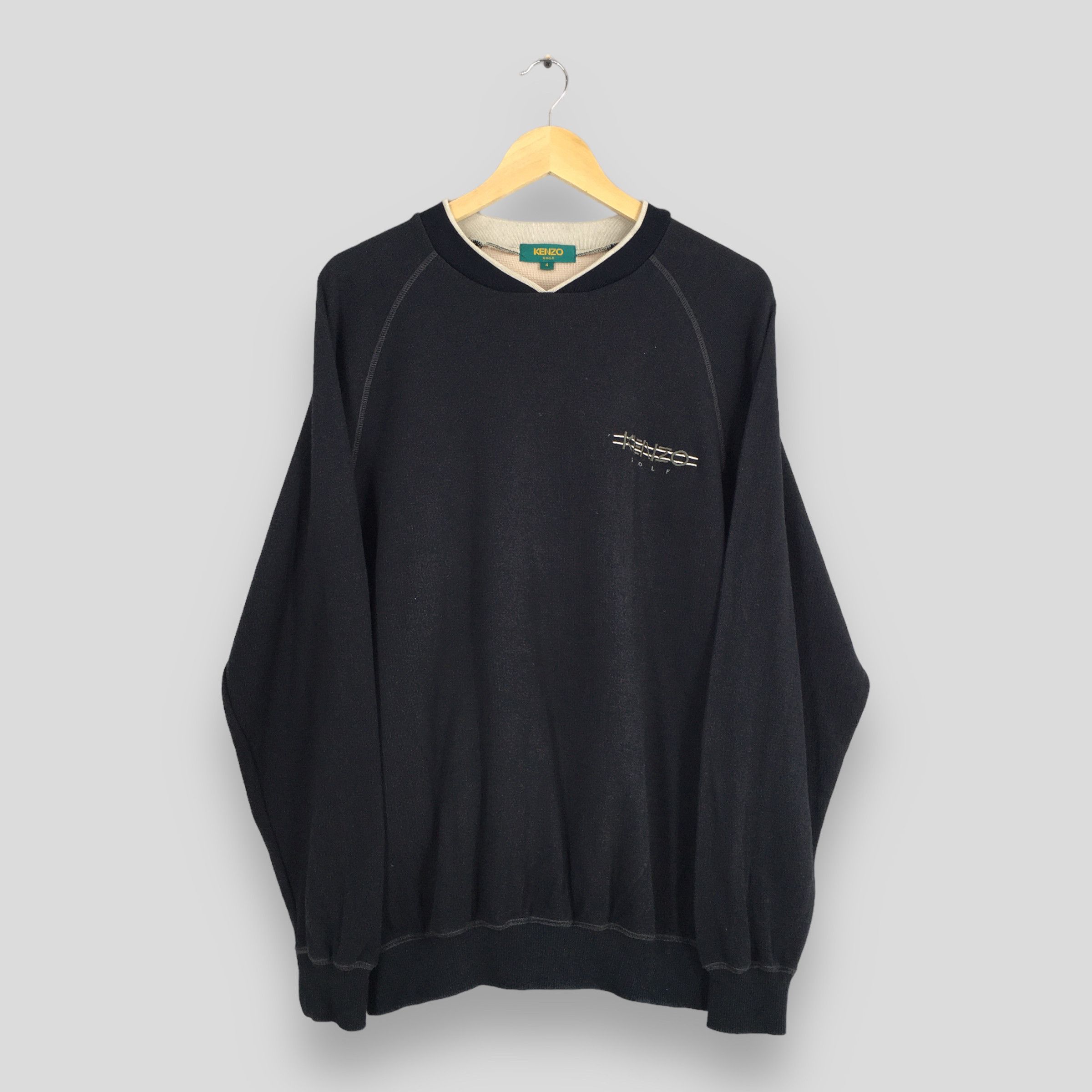 Kenzo × Vintage Vintage Kenzo Golf Black Sweater Large Size US L / EU 52-54 / 3 - 1 Thumbnail