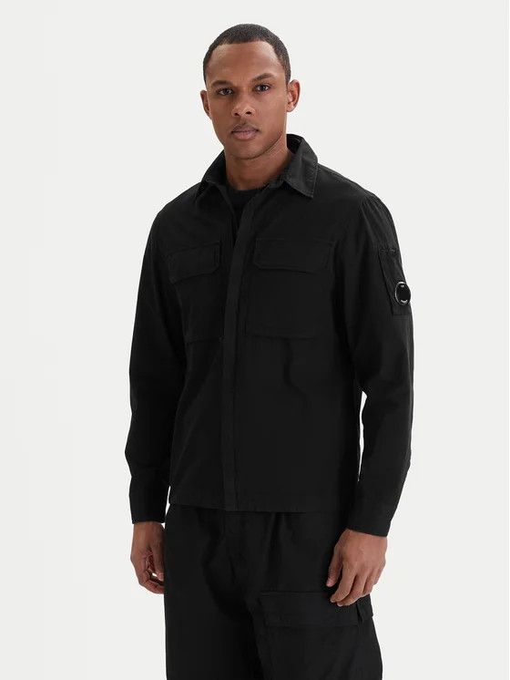 C.P. Company o1h1sh10526 Gabardine Zipped Lens Overshirt in Black Size US M / EU 48-50 / 2 - 3 Thumbnail