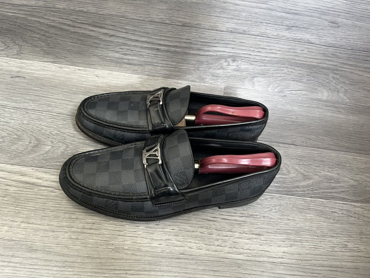 Louis Vuitton Louis Vuitton major damier graphite slip on loaers uk 7.5 Size US 8.5 / EU 41-42 - 5 Thumbnail