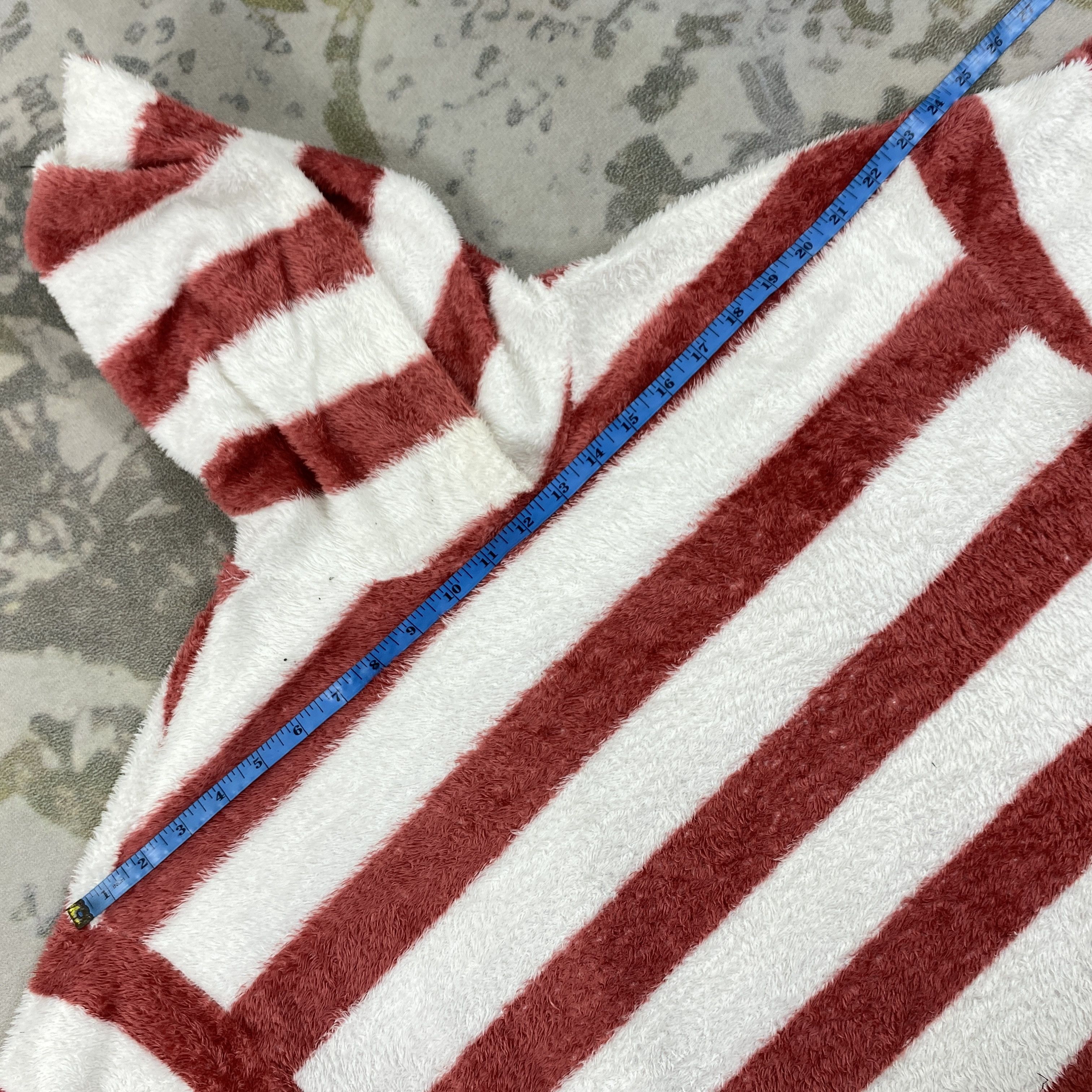 Cartoon Network Uniqlo Peanuts Snoopy Stripe Fleece Hoodie- J486 Size US M / EU 48-50 / 2 - 4 Thumbnail