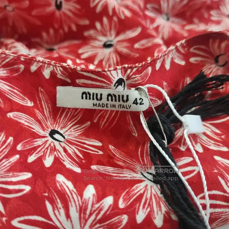 Miu Miu Miu Miu Summer Red Silk Dress . Size L / US 10 / IT 46 - 3 Thumbnail