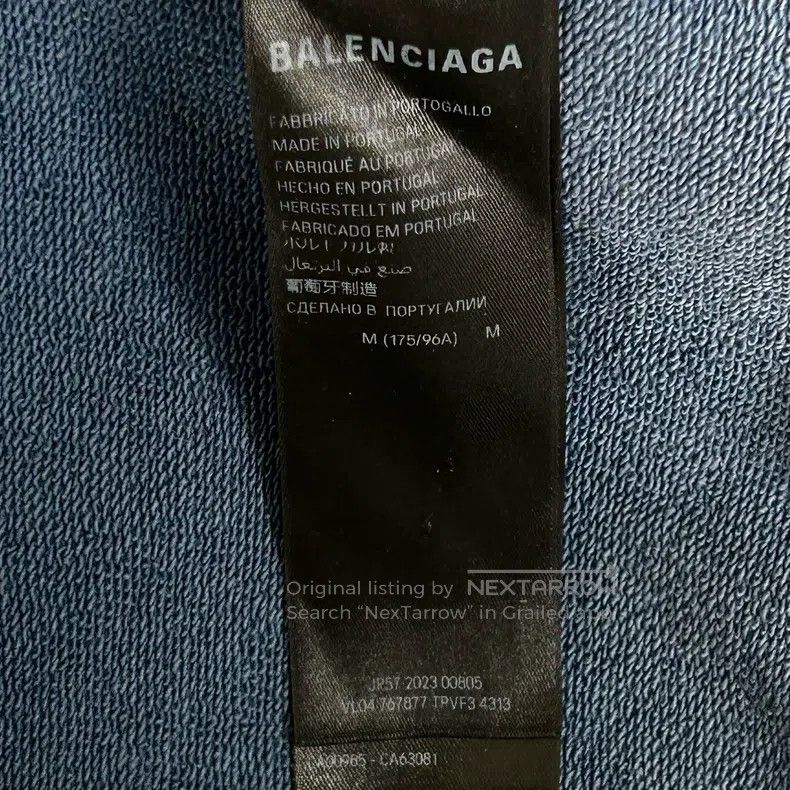 Balenciaga Balenciaga 3D Shadow Letter Washed Gradual Blue Sweatshirt Size US M / EU 48-50 / 2 - 4 Thumbnail