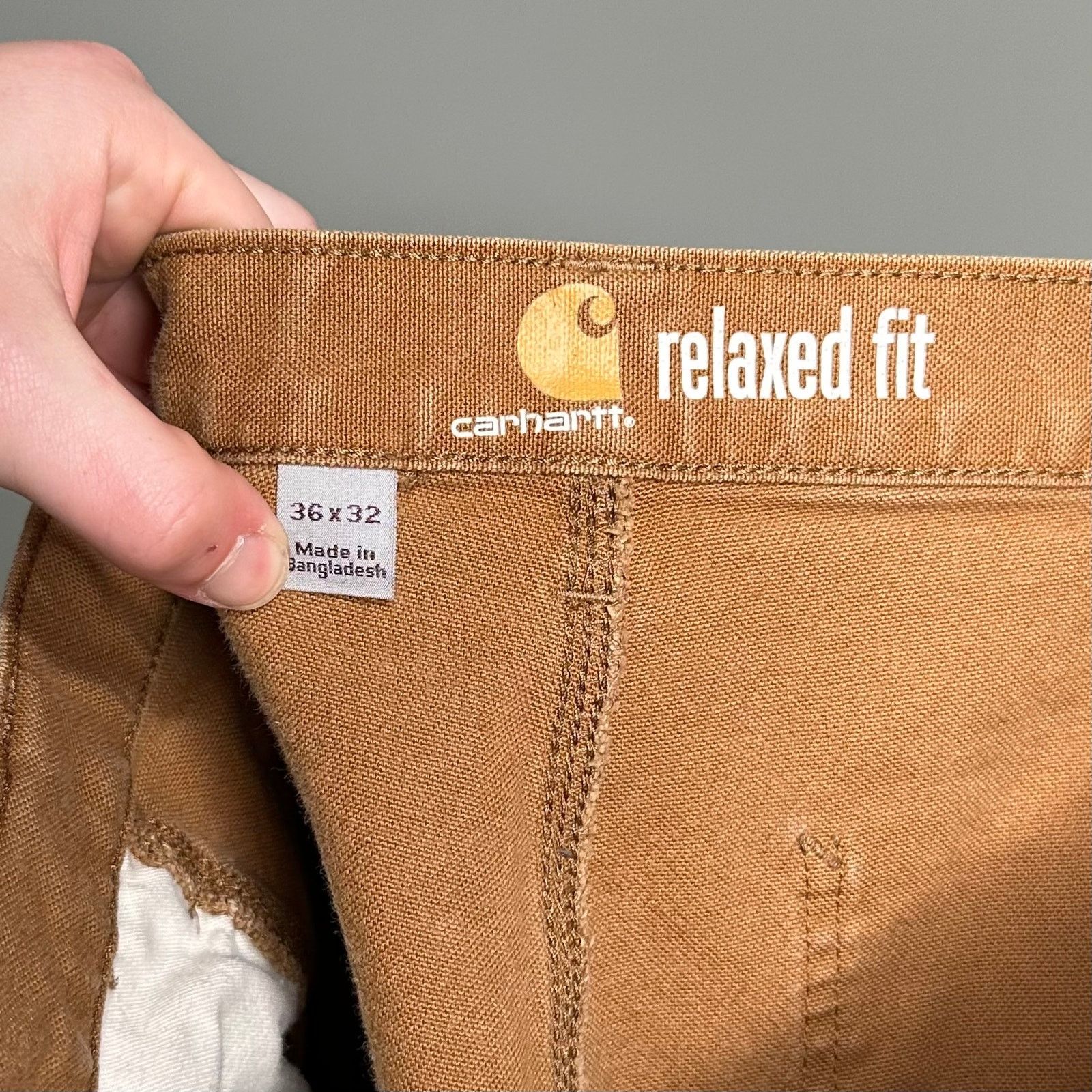 Carhartt × Carhartt Wip Vintage 90s Carhartt Carpenter Pants 36x32 Relaxed Fit Tan Size US 36 / EU 52 - 5 Thumbnail