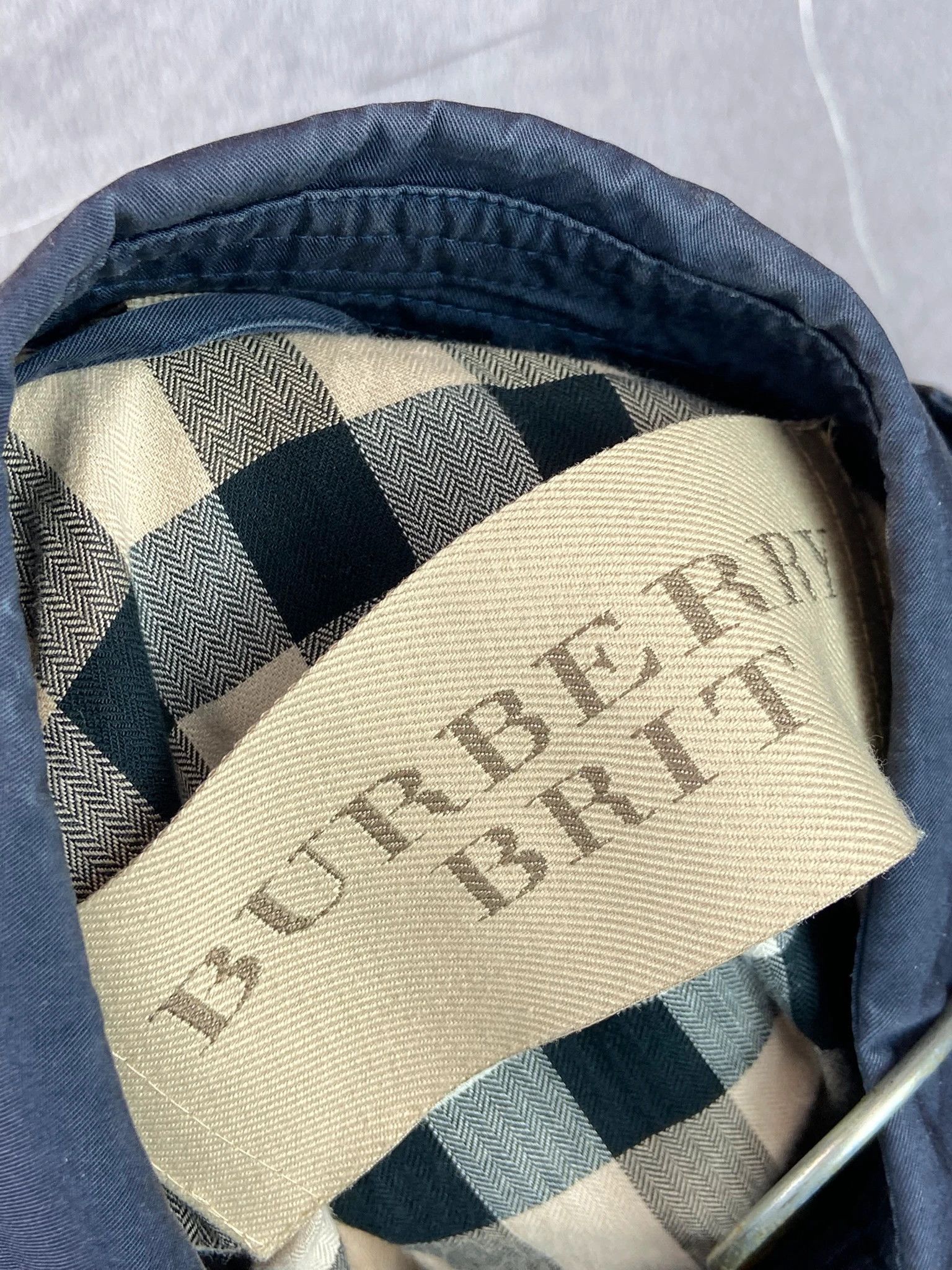 Burberry Coat Burberry Brit navy nova check luxury vintage Size US XXL / EU 58 / 5 - 5 Thumbnail