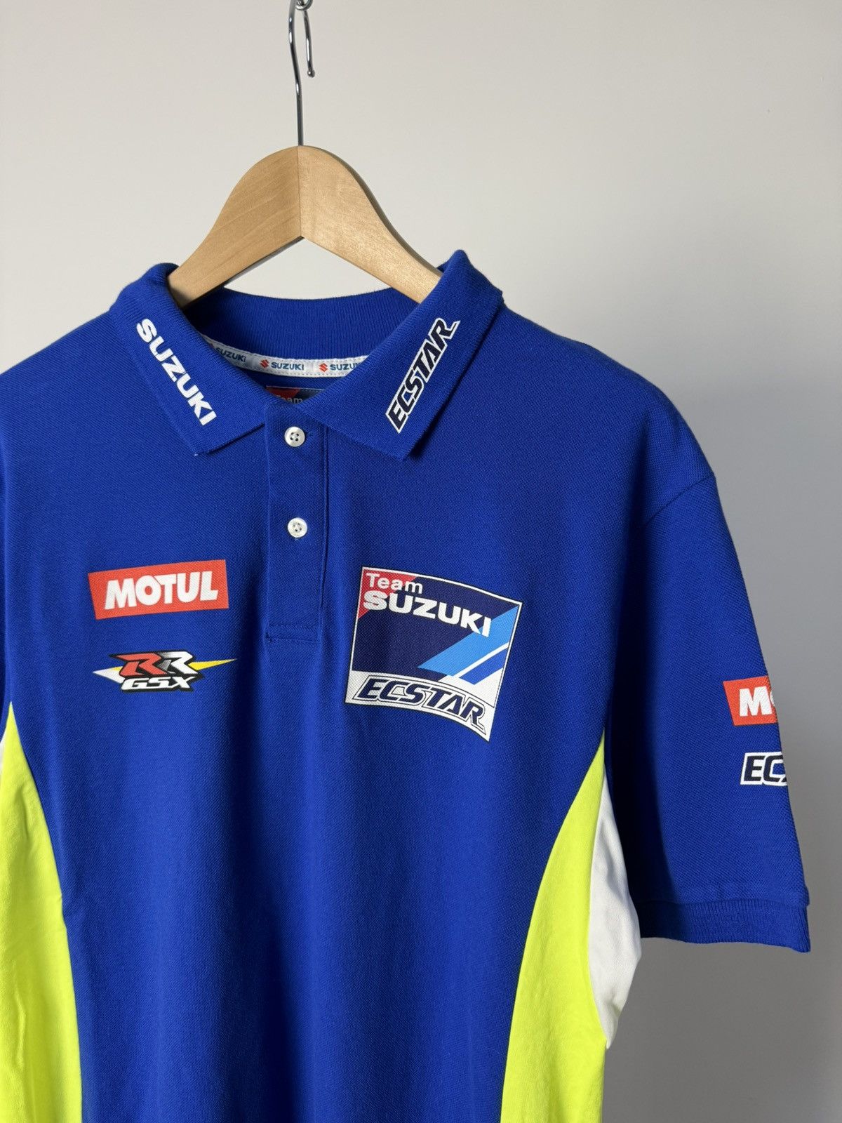 Vintage Vintage Suzuki Racing Polo T-Shirt Size US M / EU 48-50 / 2 - 2 Thumbnail