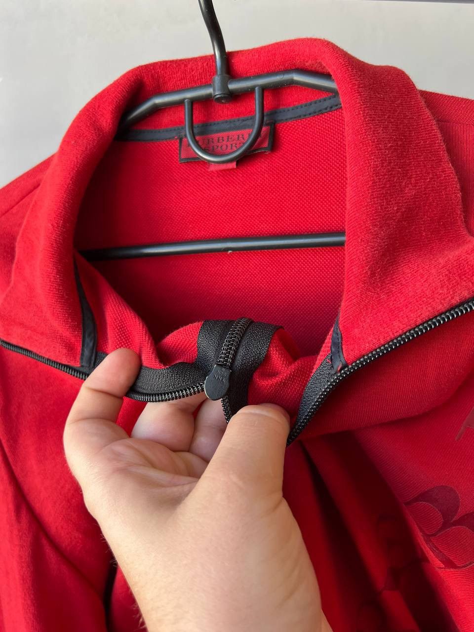 Burberry BURBERRY SPORT RED CASUAL MENS FULL ZIP BIG LOGO SWEATSHIRT Size US XL / EU 56 / 4 - 6 Thumbnail