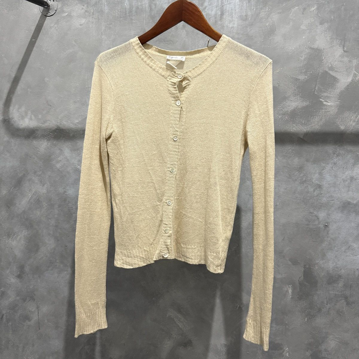 agnes b. Vintage Agnes B Tan Cardigan Size US S / EU 44-46 / 1 - 5 Thumbnail