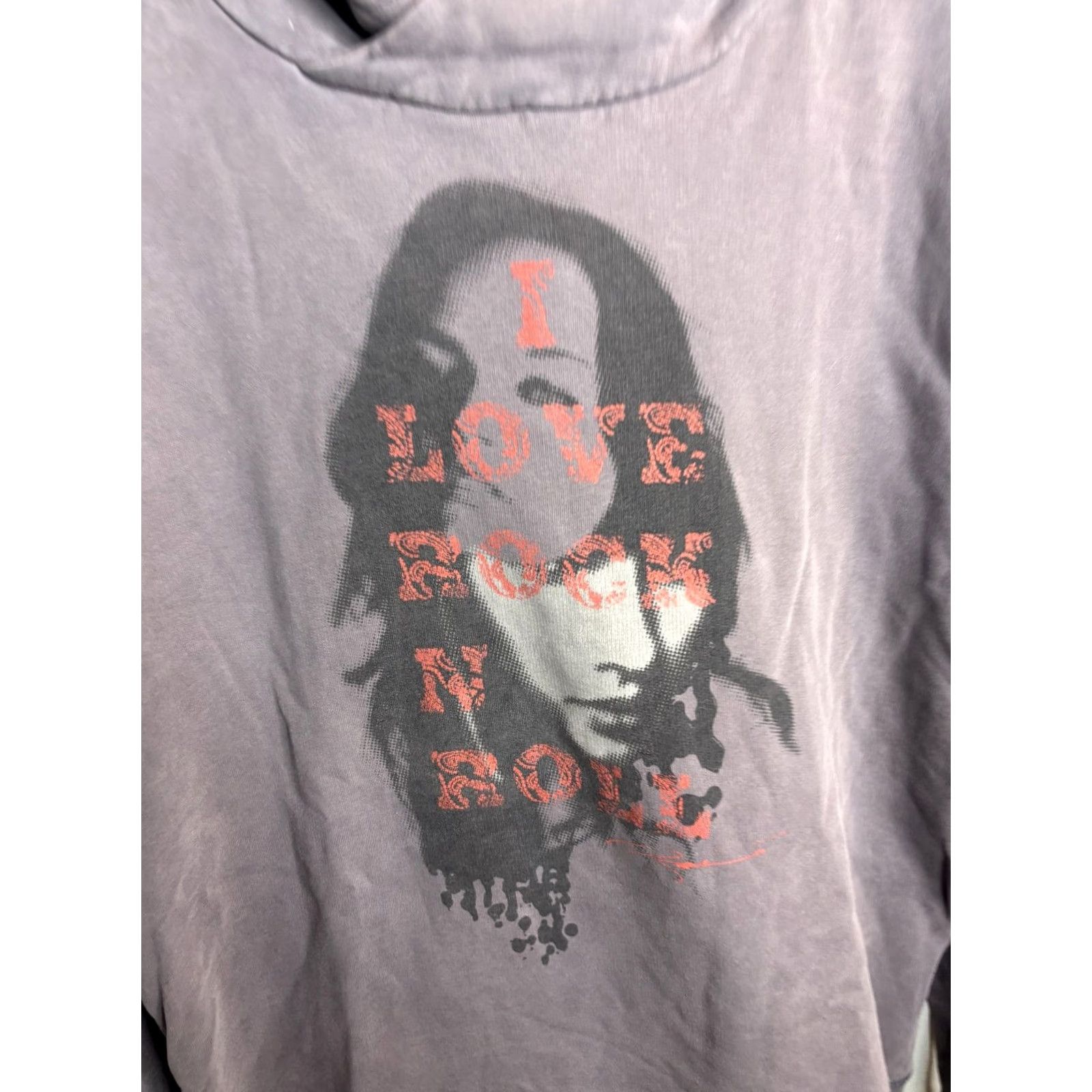 Vintage BOSS Orange Hoodie Mens XL Gray I Love Rock N Roll Graphic Pullover Hugo Boss Size US XL / EU 56 / 4 - 2 Thumbnail