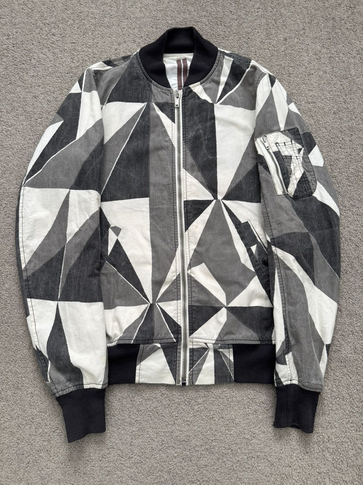 SS13 Rick Owens DRKSHDW "Island" Geo Camo Bomber Jacket