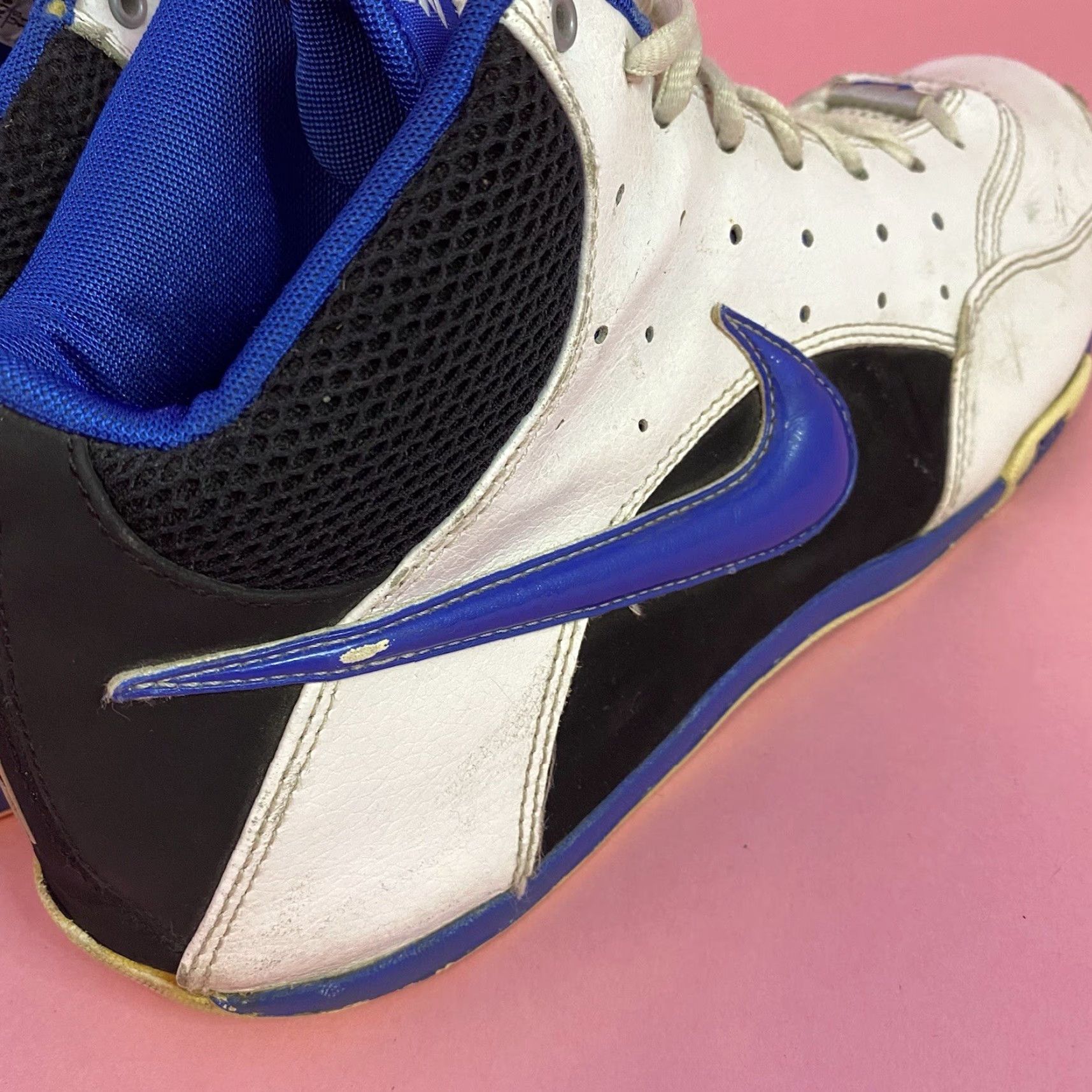 Nike Nike Air Zoom Basketball Sneakers Mens Size 11 US White Blue 318199-141 Nike Brand Sneaker Mens Size 11 US White Blue Size US 11 / EU 44 - 5 Thumbnail