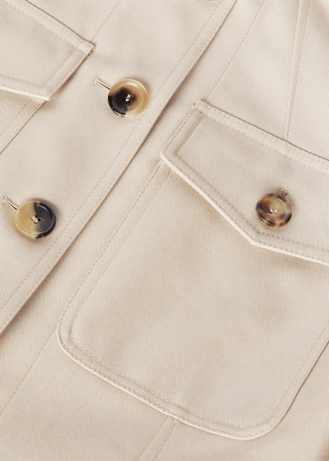 Loro Piana o1srvl11e0125 FAN6659 Ashley Cotton Jacket in Beige Size XS / US 0-2 / IT 36-38 - 6 Thumbnail