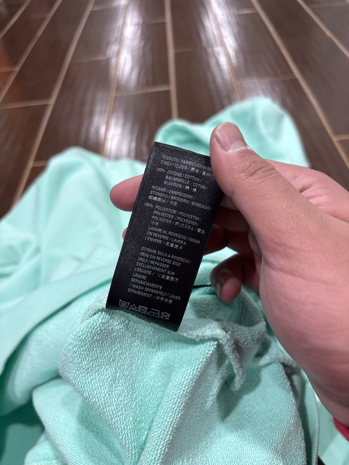 Balenciaga NEW Balenciaga Logo Hoodie Turquesa Turquoise SZ M/Fits XL Size US XL / EU 56 / 4 - 10 Thumbnail
