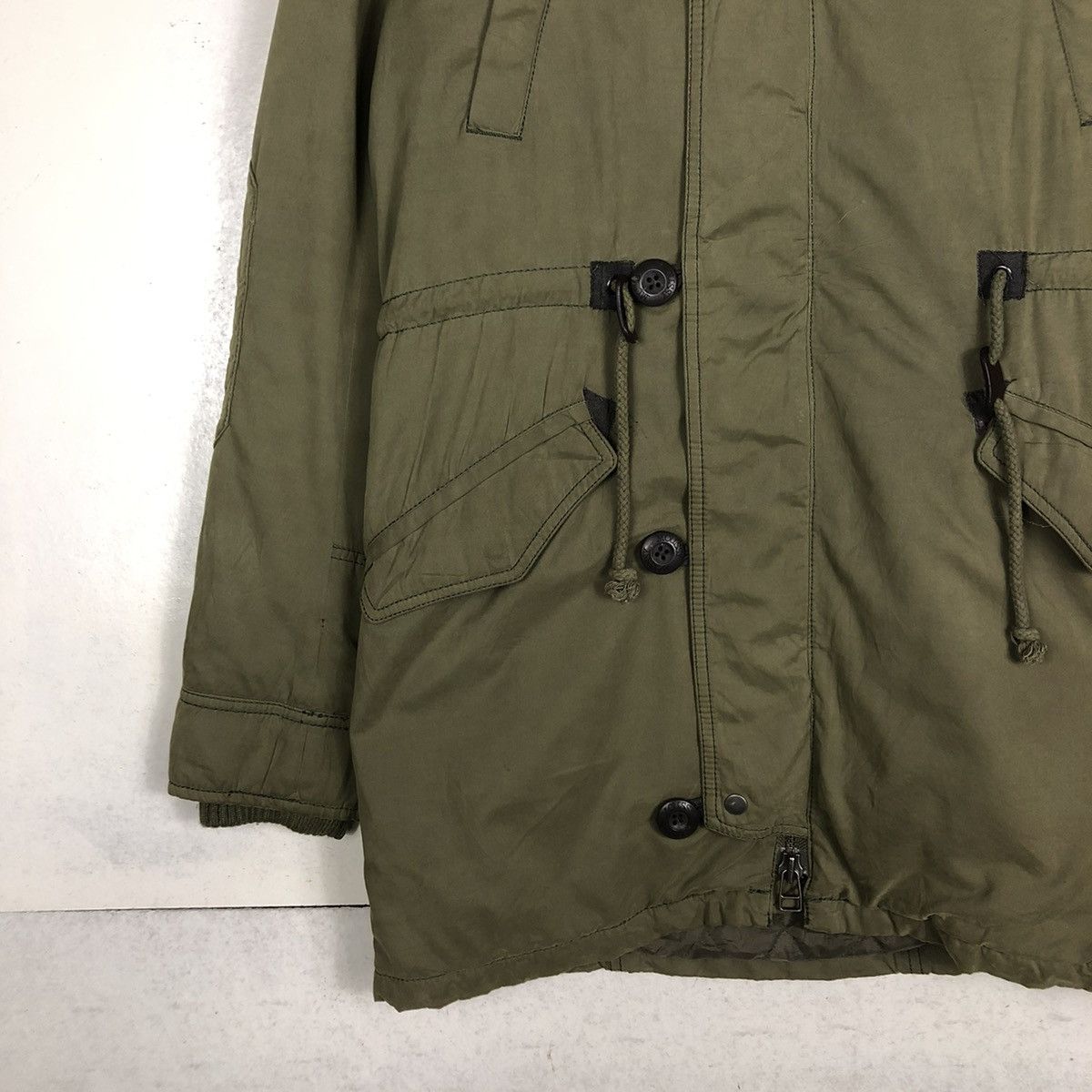 Japanese Brand 📌BIKER JACKET PARKA MINK FUR HOODIE MOUSSY MILITARY DESIGN Size US S / EU 44-46 / 1 - 5 Thumbnail