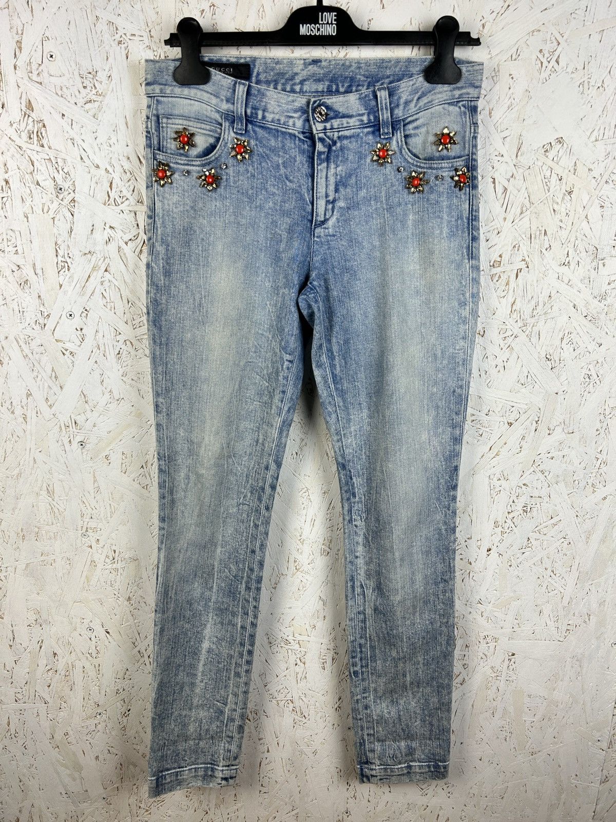 Gucci Cotton jeans with Gucci Rosso Ancora naplak tag 25
