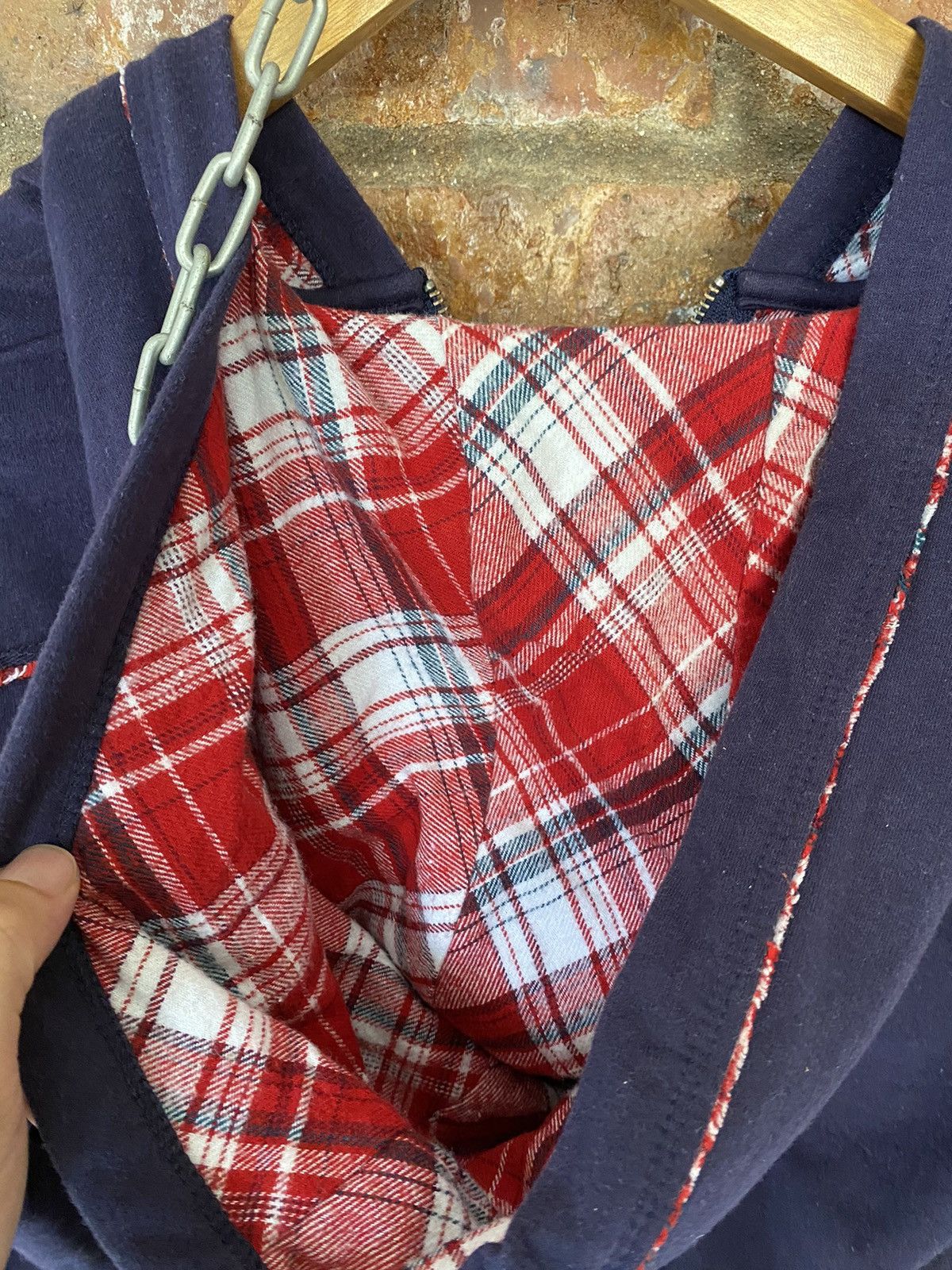 PPFM PPFM Native check trim hoodie Size US S / EU 44-46 / 1 - 13 Thumbnail