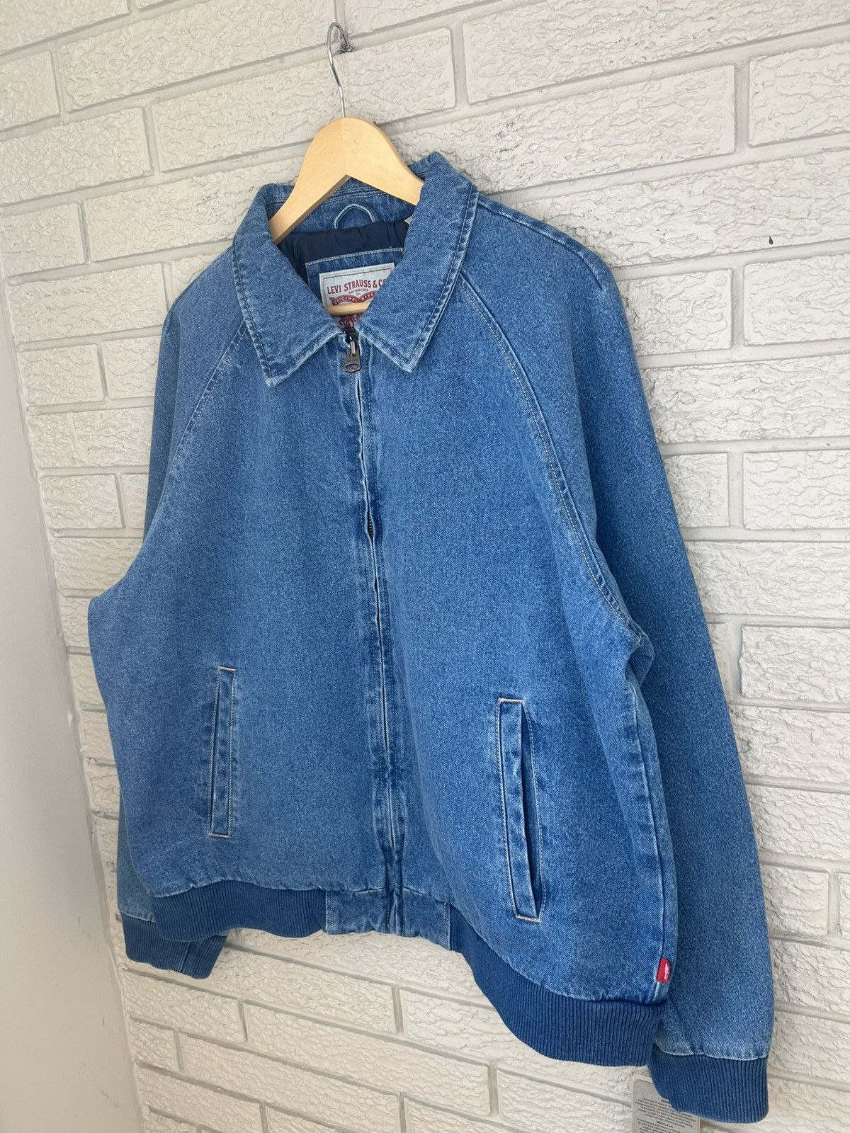 Levi's Levis Denim Bomber Jacket Size US XL / EU 56 / 4 - 4 Thumbnail