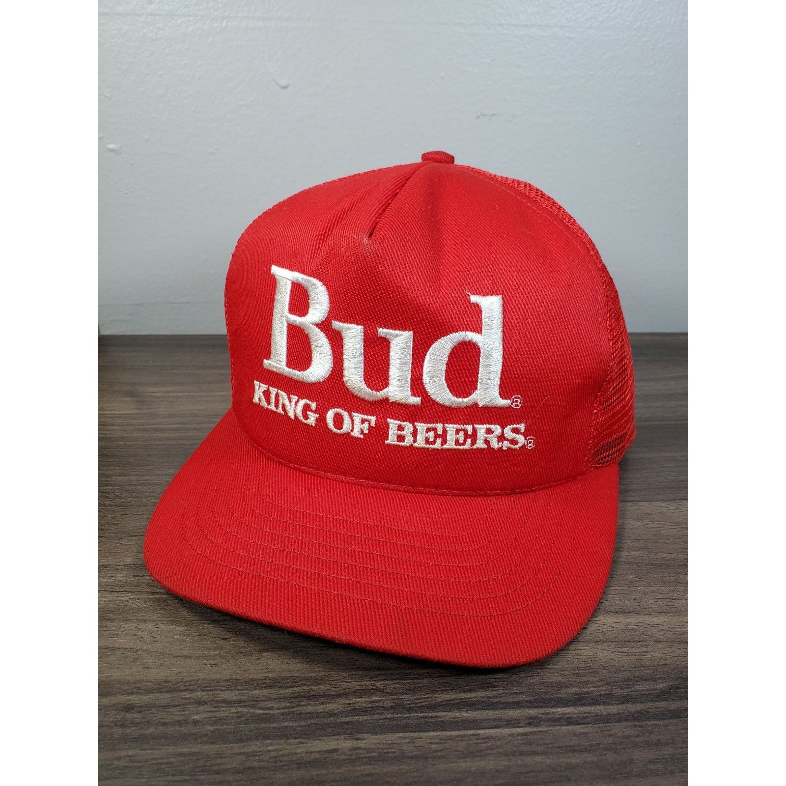 Swingster × Vintage Bud King of Beers Snapback Cap Trucker Hat Red Budweiser USA Size ONE SIZE - 7 Thumbnail