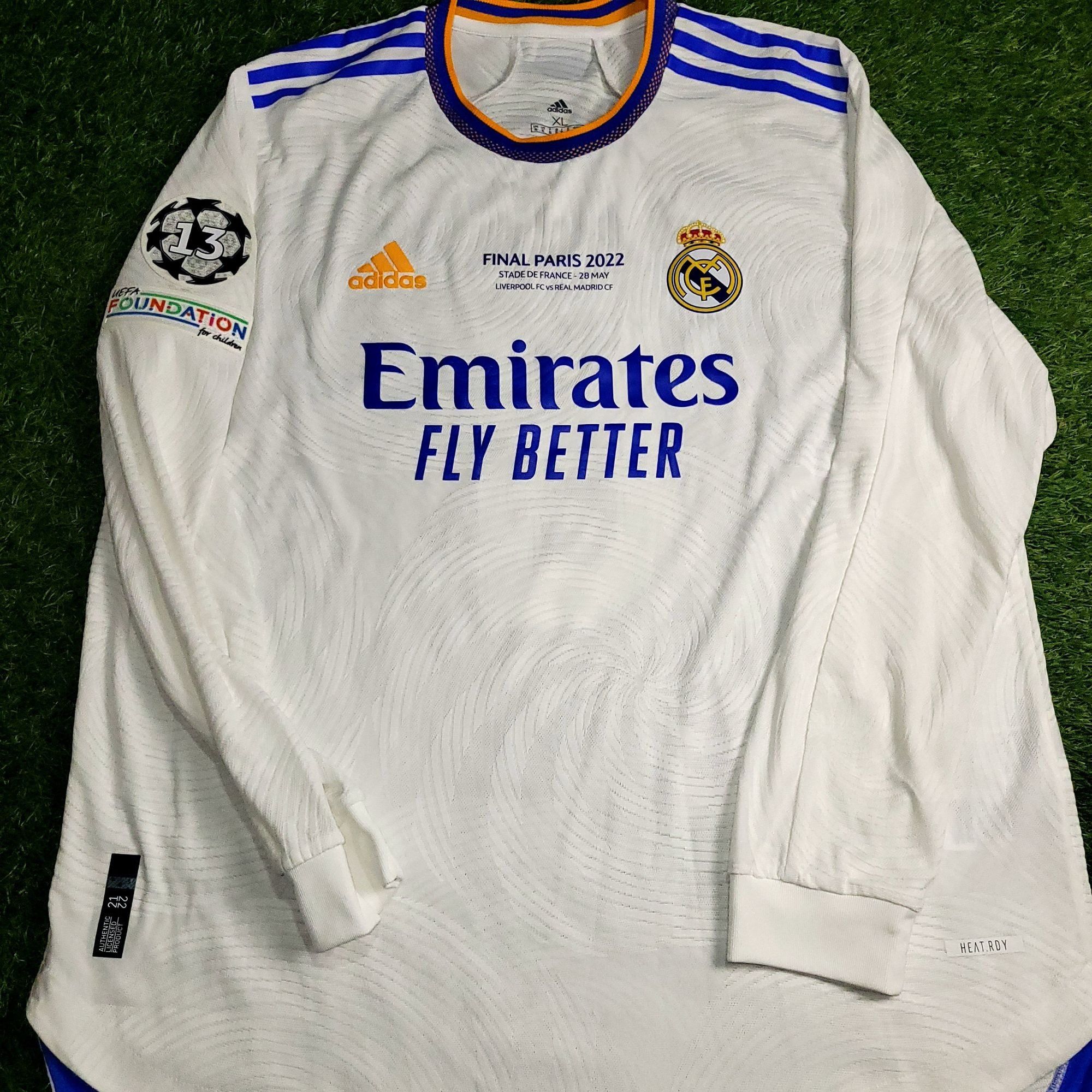 Adidas Kroos Real Madrid 2021 2022 FINAL Long Sleeve Soccer Jersey Size US XL / EU 56 / 4 - 2 Thumbnail