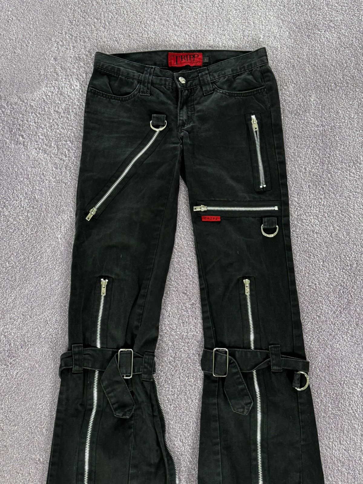 Tripp NYC Tripp Nyc Avant Garde Bondage Gothic Flared Pants Size 26" / US 2 / IT 38 - 3 Thumbnail
