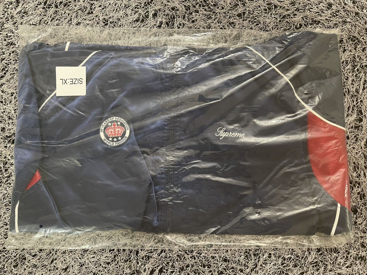 Supreme satin hooded track jacket