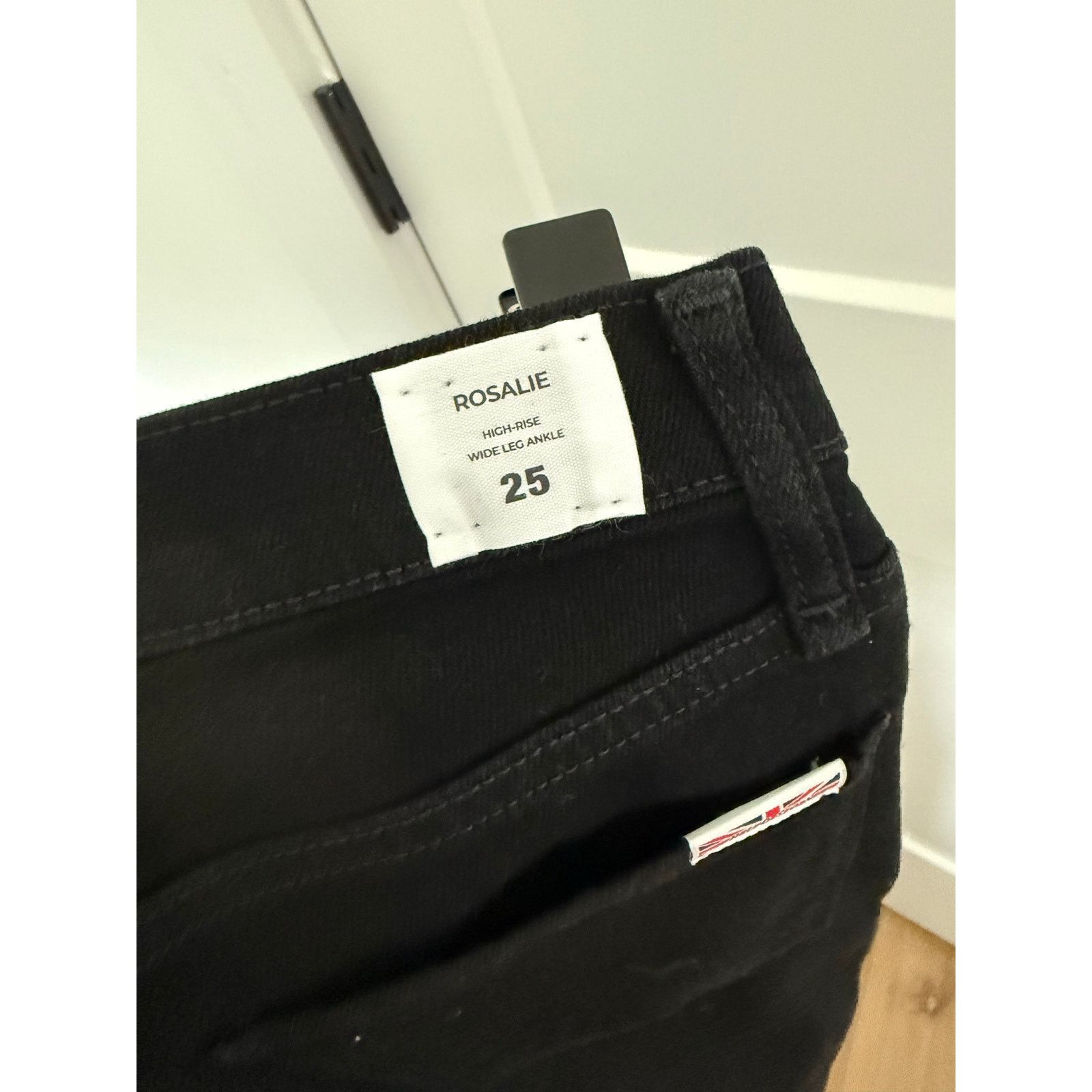 Hudson $215 New Hudson Rosalie High Waist Wide Leg Crop Black 25 Size 25" / US 0 / IT 36 - 5 Thumbnail