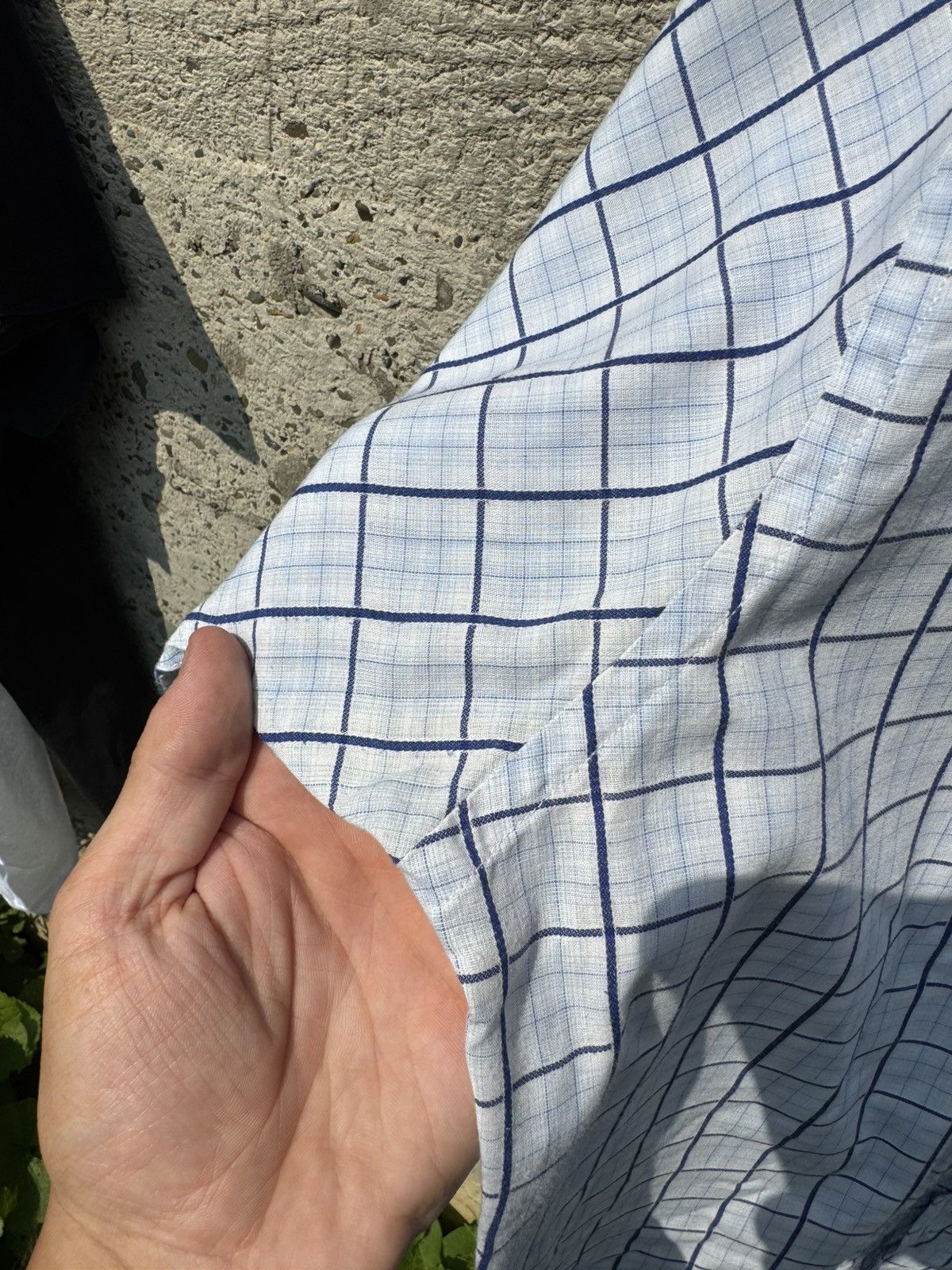 Yves Saint Laurent Vintage YSL Shiprt Sleeve Check Shirt Size US XL / EU 56 / 4 - 13 Thumbnail