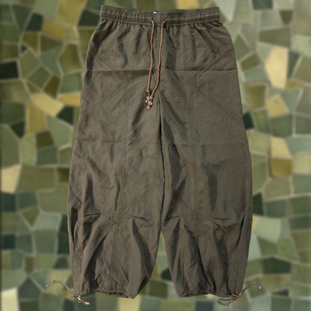 Anthropologie By Anthropologie Army Green Rayon High Rise Waist Wide Leg Jogger Pant Women XS Size 26" / US 2 / IT 38 - 1 Thumbnail
