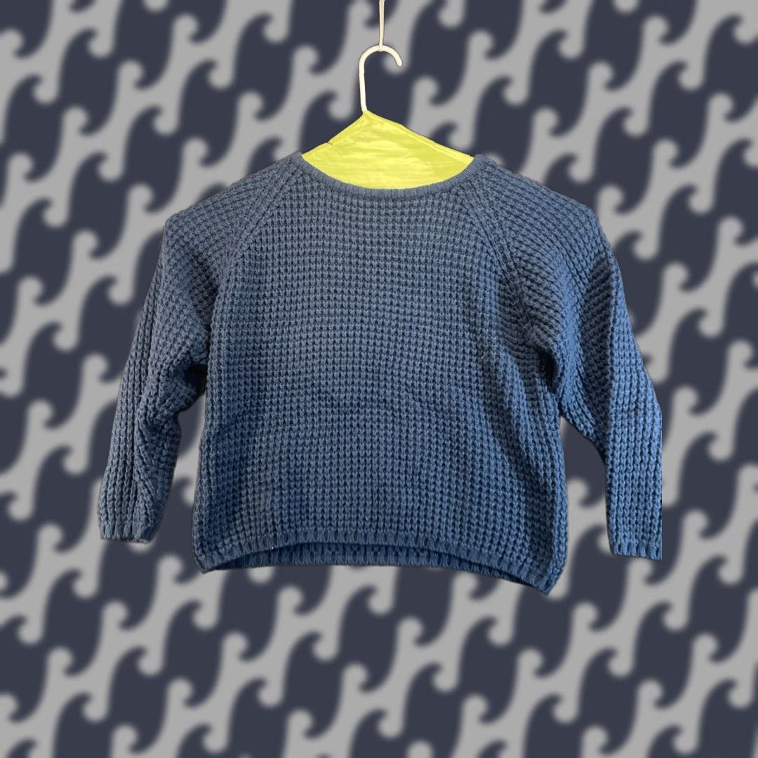 Vintage American Weekend Women's Sweater S Blue Acrylic Ramie Winter Pullover Machine Washable Size S / US 4 / IT 40 - 1 Thumbnail