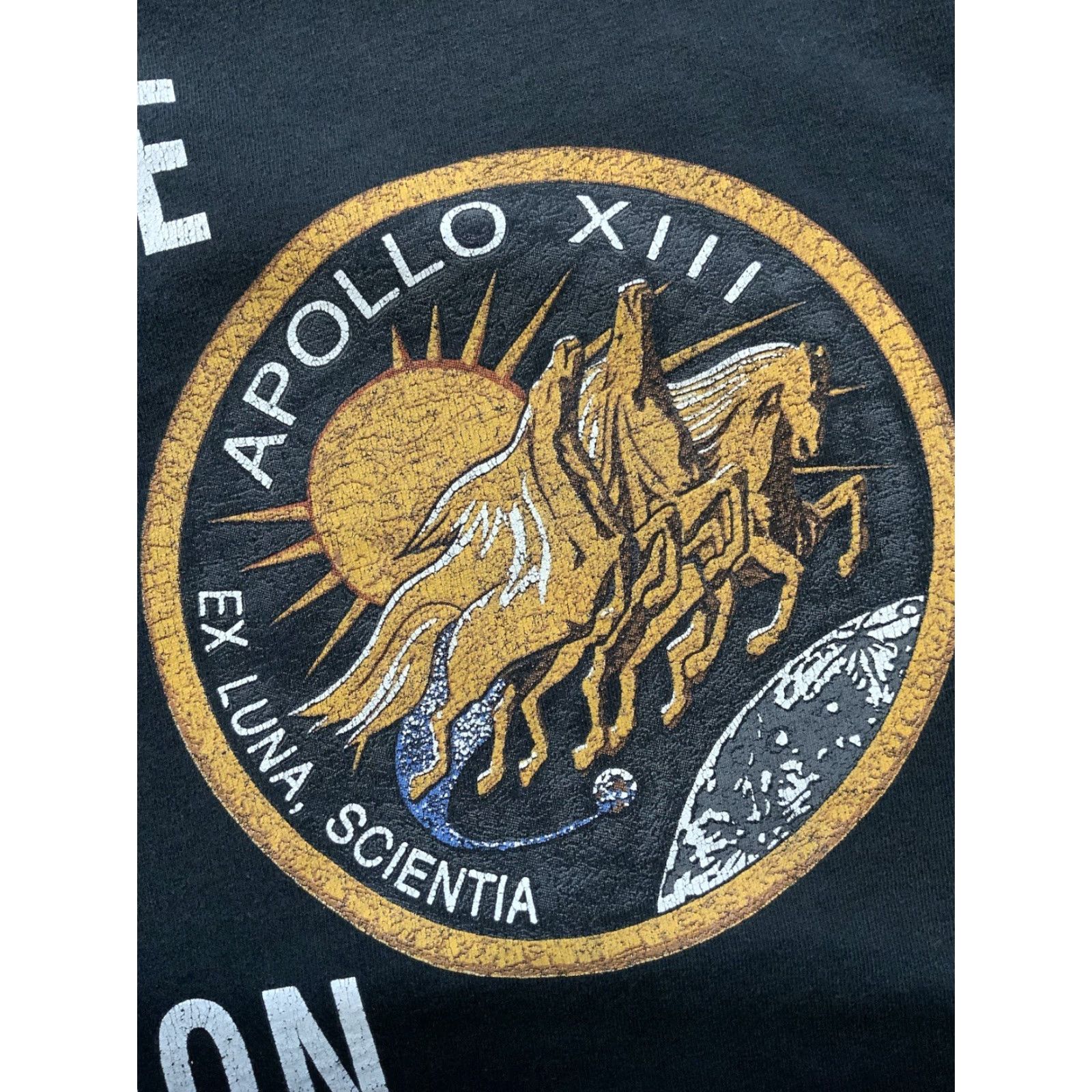 Vintage VINTAGE Smithsonian Apollo XIII Failure Is Not An Option T-Shirt Mens MD Black Space Shirt Size US M / EU 48-50 / 2 - 7 Thumbnail