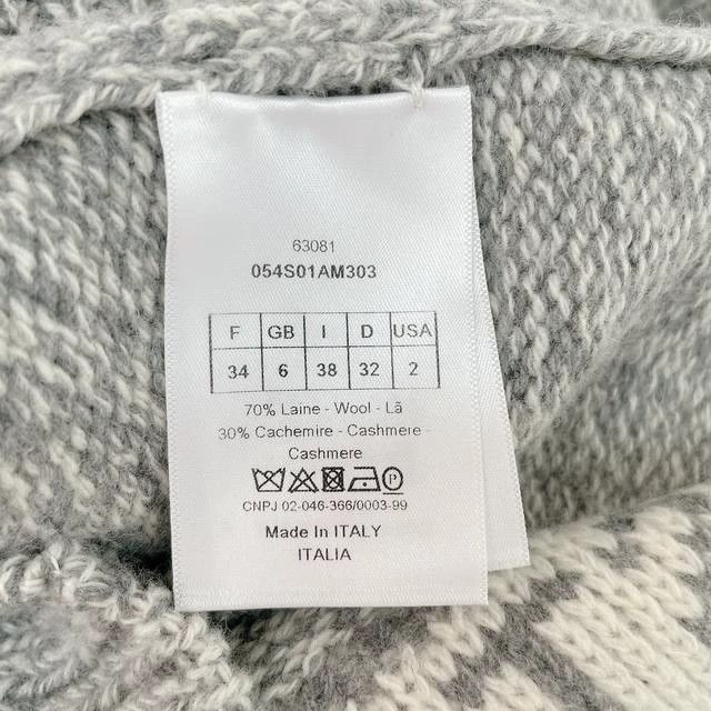 Dior Dior Gray logo embroidered knitted sweater Size XXS / US 00 / IT 34 - 7 Thumbnail