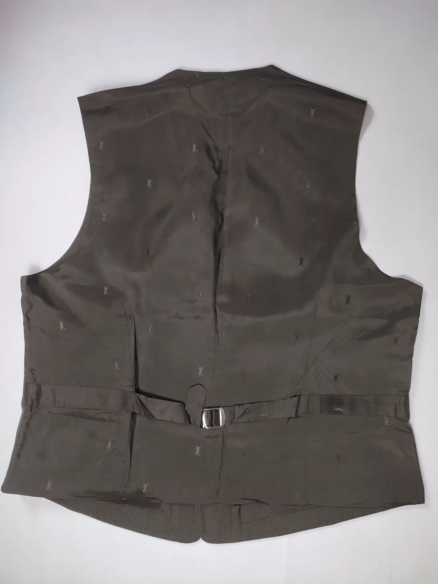 Yves Saint Laurent YSL khaki wool suit vest Size 38R - 6 Thumbnail