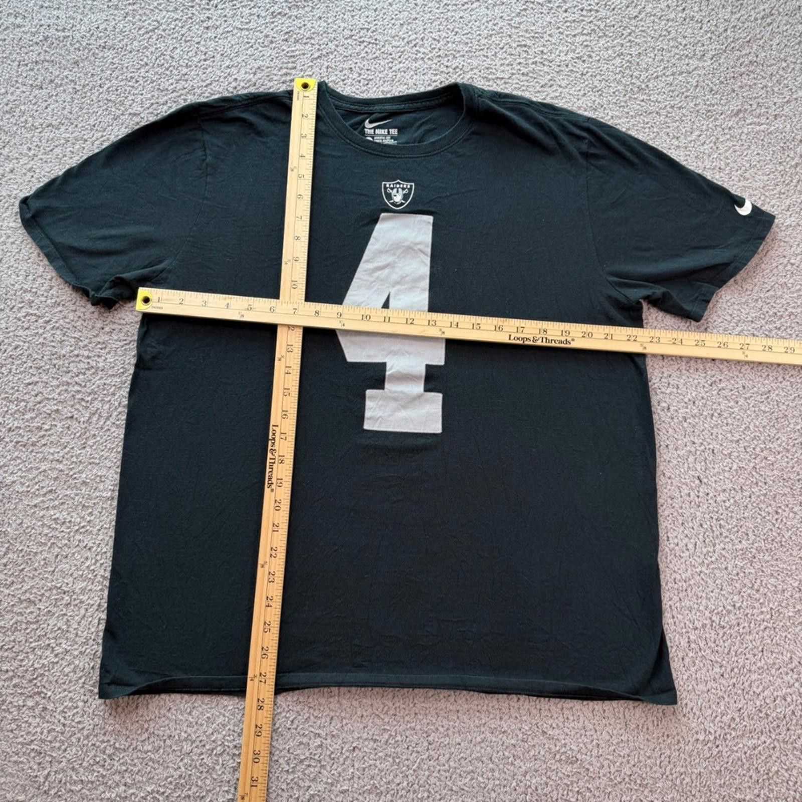 Nike Nike Mens Las Vegas Raiders Derek Carr 4 NFL T Shirt Black Size US XL / EU 56 / 4 - 3 Thumbnail