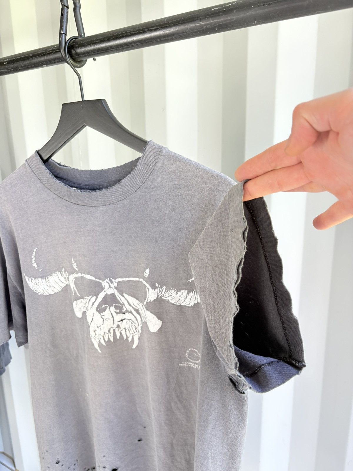 Band Tees Danzig Thrashed Faded Tee Shirt Distressed ERD Grunge Size US XL / EU 56 / 4 - 5 Thumbnail