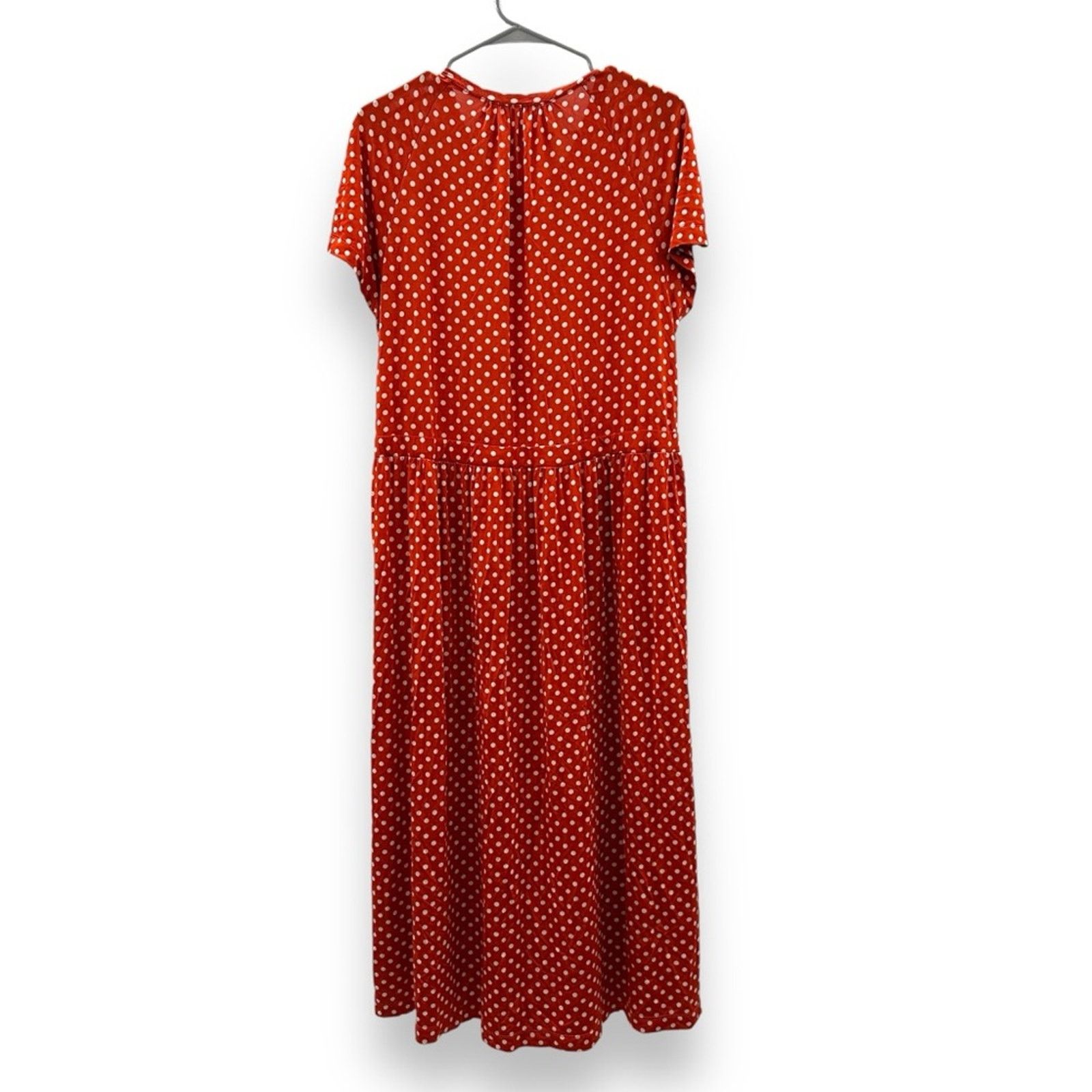 Stine Goya RTR Stine Goya Caitlin Orange & White Polka Dot Midi Dress Size S / US 4 / IT 40 - 5 Thumbnail