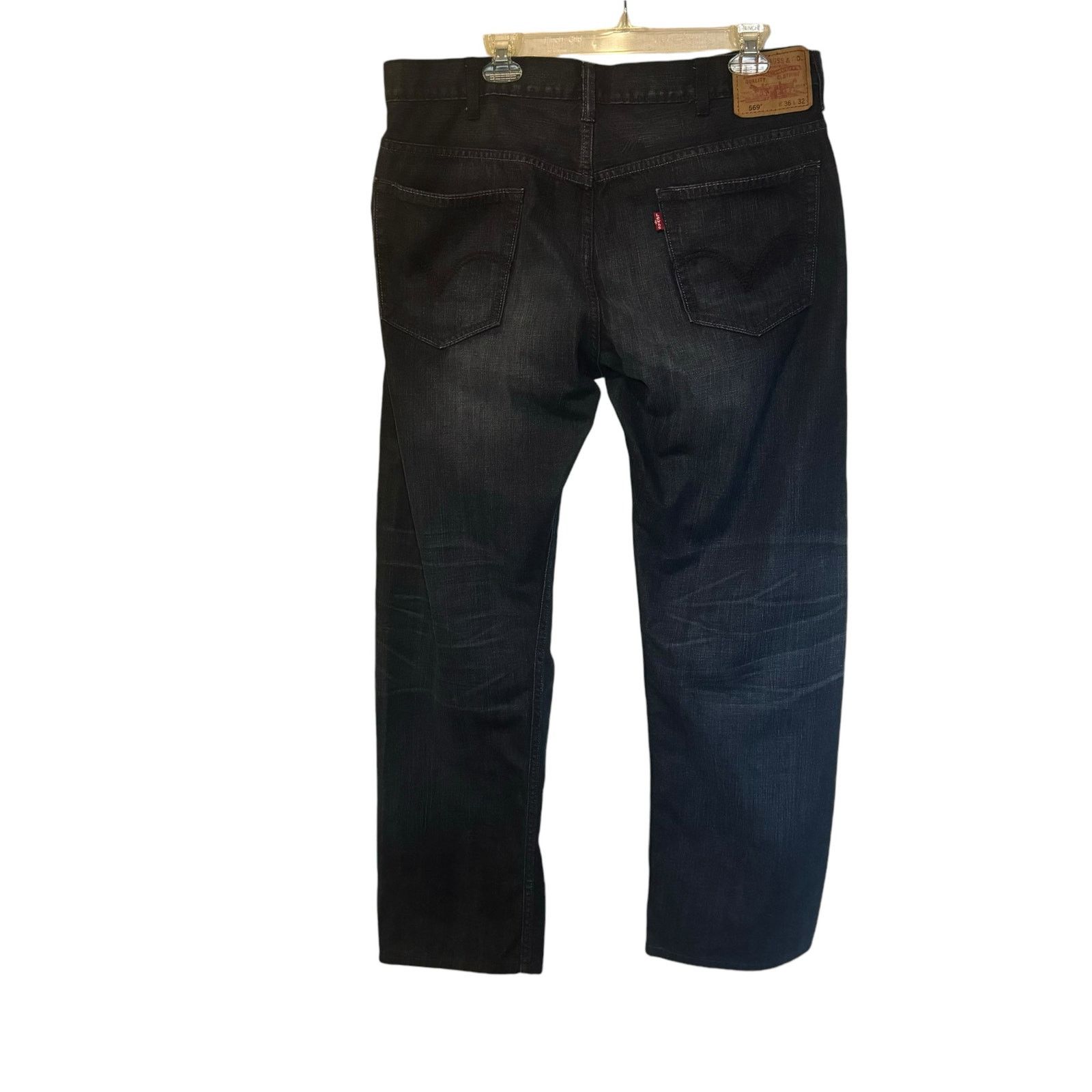 Levi's Vtg 36x32 Levi Strauss 569 Loose Straight Jeans Red Tag Dark Size US 36 / EU 52 - 5 Thumbnail