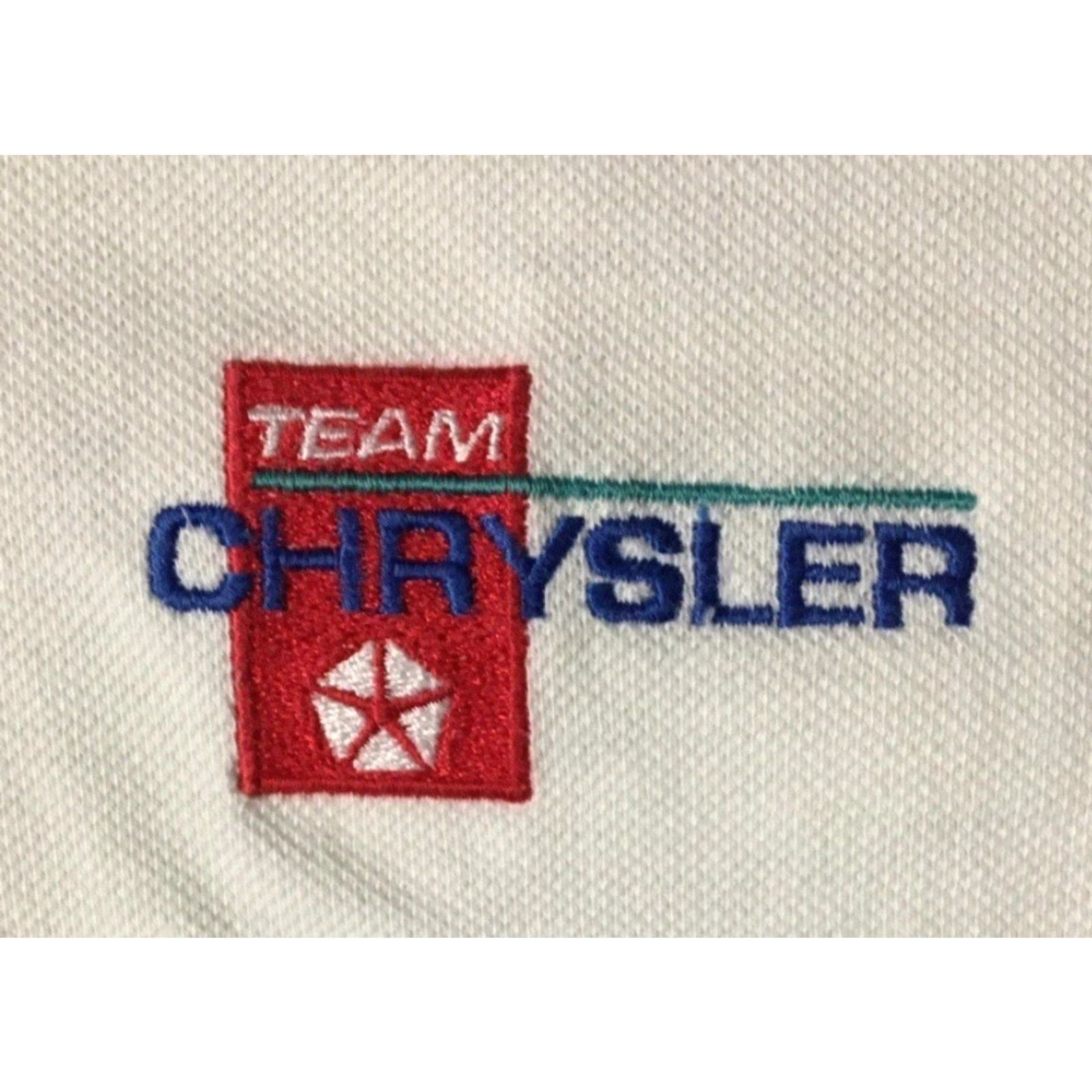 Vintage VINTAGE Chrysler Team Polo Shirt L White 90s 80s NASCAR Grunge Cars Motorcycle USA Mens Shirt Size US L / EU 52-54 / 3 - 2 Thumbnail