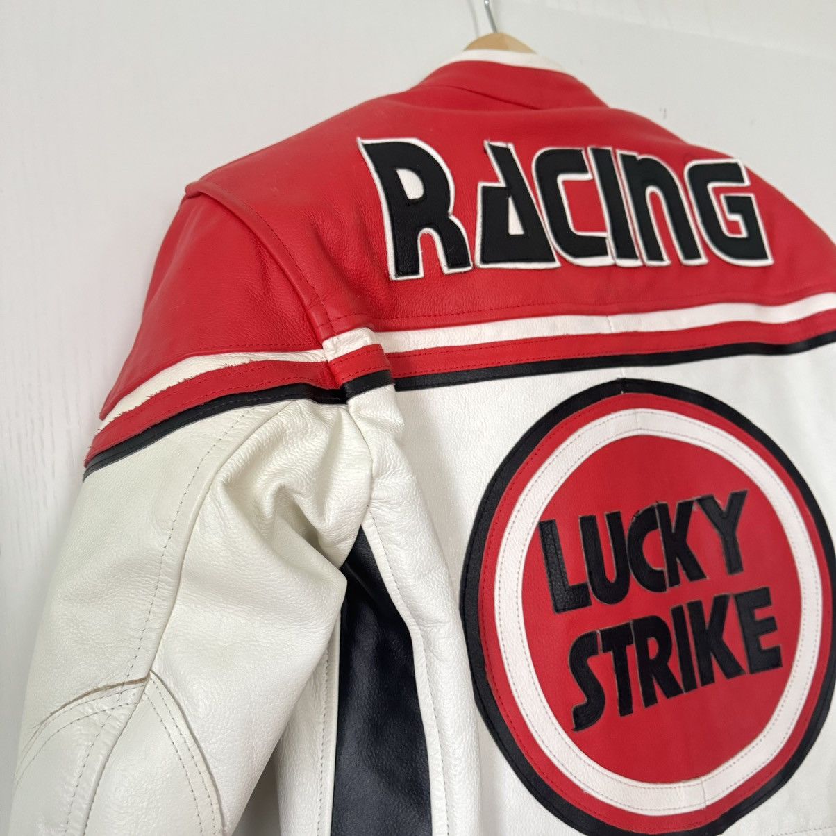 Vintage Lucky Strike Vintage 90s Leather Jacket Rare Streetwear Size US S / EU 44-46 / 1 - 14 Thumbnail