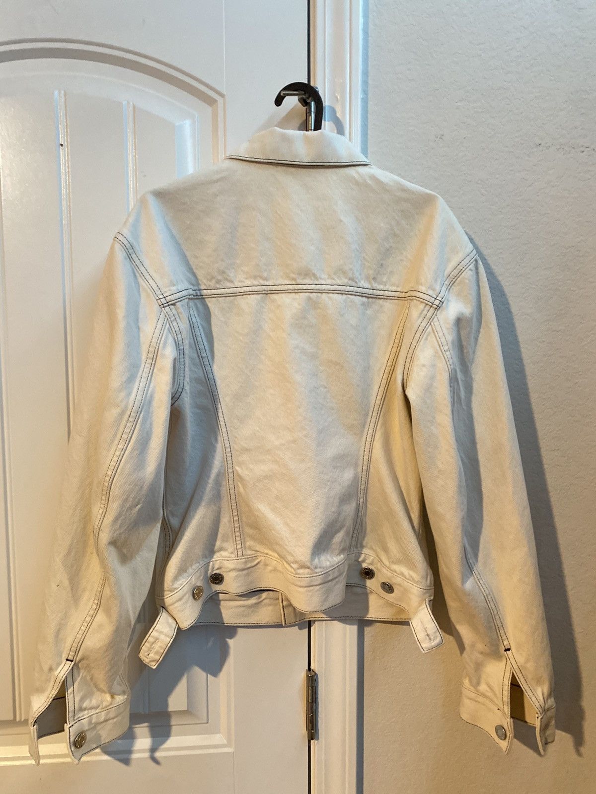 Helmut Lang Vtg Cream Helmut Lang Denim Jacket Size M / US 6-8 / IT 42-44 - 2 Thumbnail