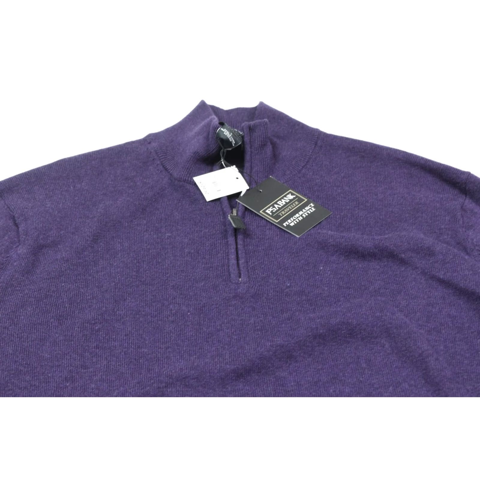 Jos. A. Bank Jos A Bank Traveler Sweater Mens Large Purple Long Sleeve Pima Cotton Pullover Size US L / EU 52-54 / 3 - 3 Thumbnail