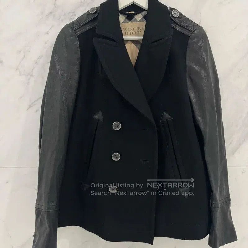 Burberry Burberry Double-Breasted Black Wool Coat for Women. Size L / US 10 / IT 46 - 3 Thumbnail