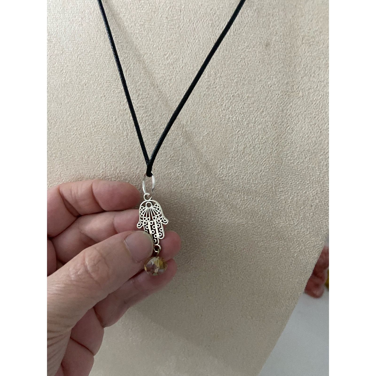 Handmade hamsa necklace Size ONE SIZE - 3 Thumbnail