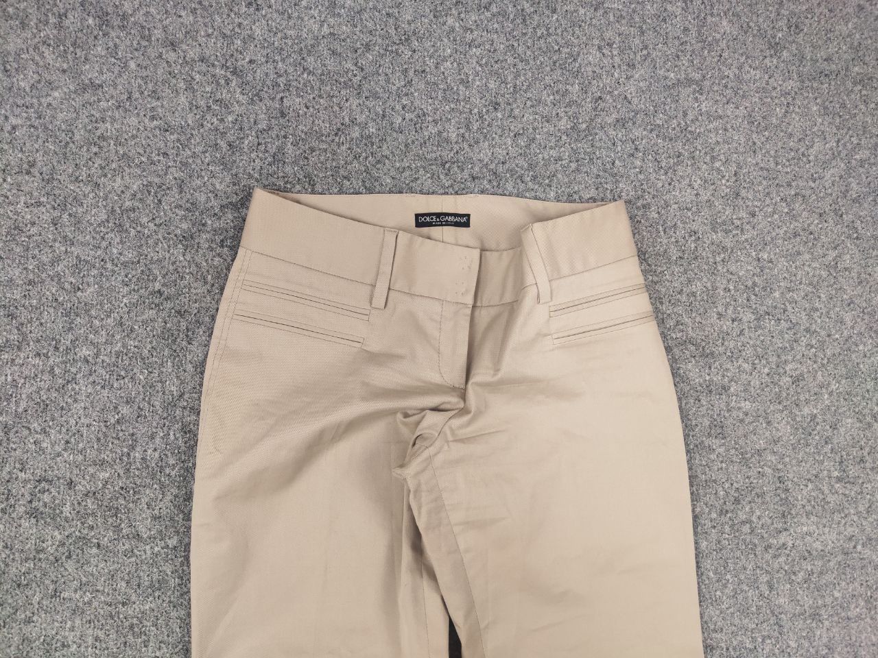 Dolce & Gabbana Dolce & Gabbana Womens Beige Casual Straight Leg Pants Size 30" / US 8 / IT 44 - 3 Thumbnail