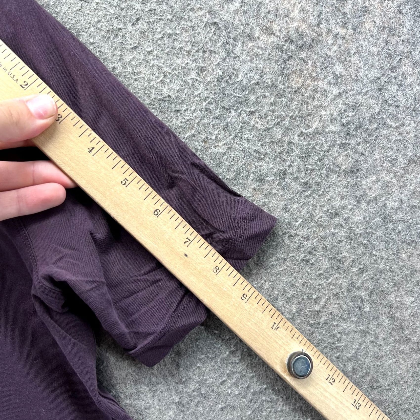 Lululemon Lululemon Shirt Womens 8 Purple Deep V Tee Short Sleeve Cotton Stretch T-Shirt Activewear Womens 8 Purple Vintage? No Size M / US 6-8 / IT 42-44 - 5 Thumbnail