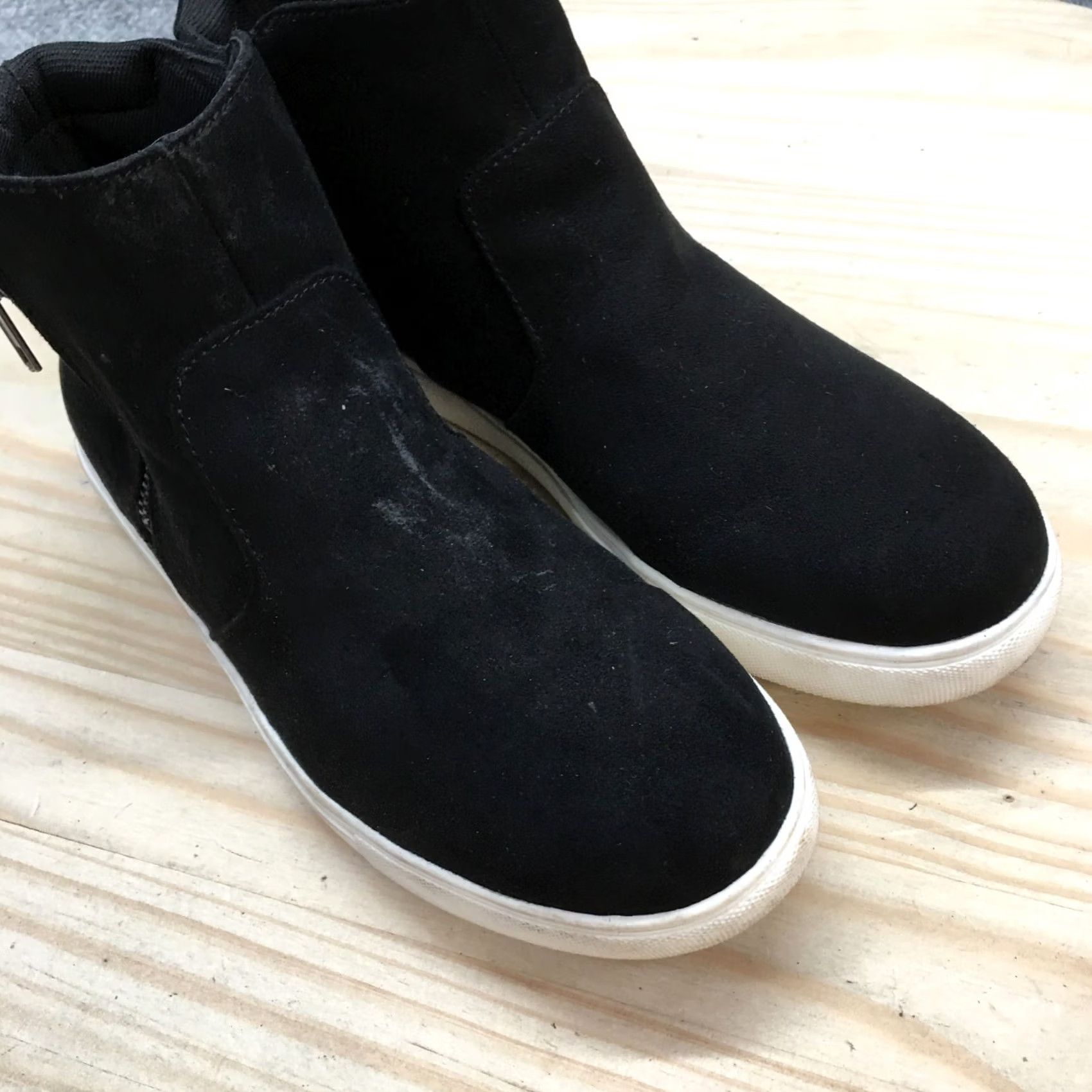 Izod Izod Mila High Top Sneakers Womens 8 M Black Faux Leather Side Zipper Shoes Size M / US 6-8 / IT 42-44 - 6 Thumbnail